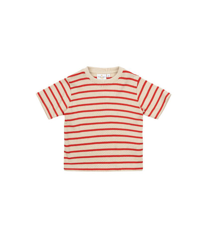 TNSTNat Uni OS S_S Tee Poppy Red Striped by The New